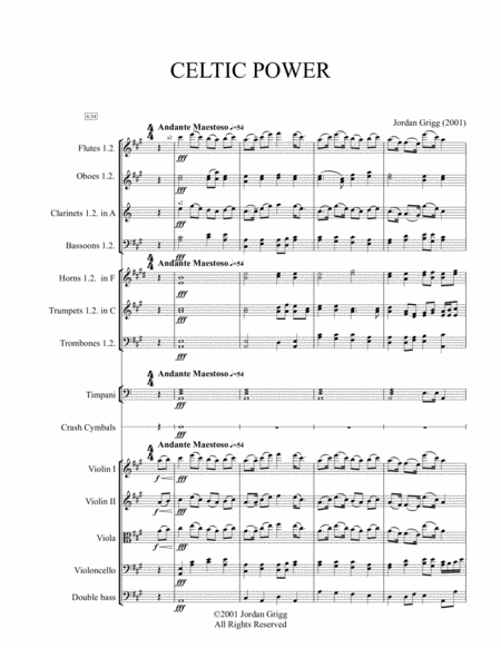 Free Sheet Music Celtic Power