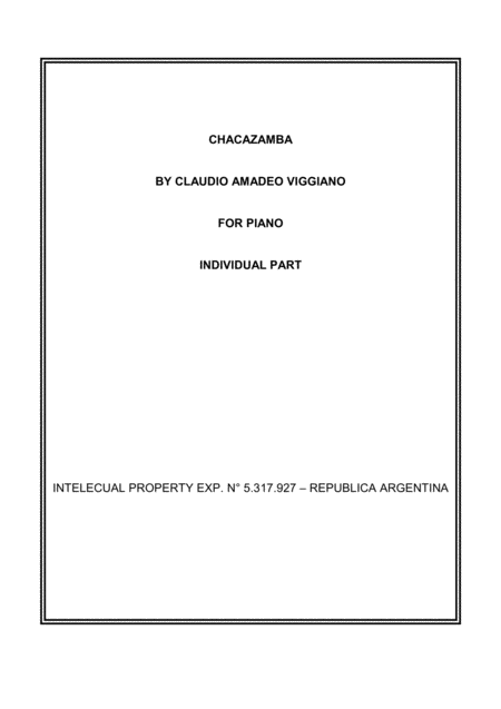 Free Sheet Music Chacazamba