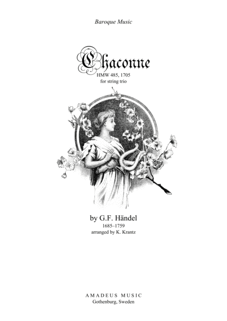 Chaconne In F Major Hwv 485 For String Trio Sheet Music