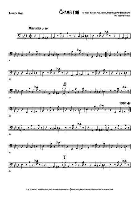 Free Sheet Music Chameleon Herbie Hancock Bass