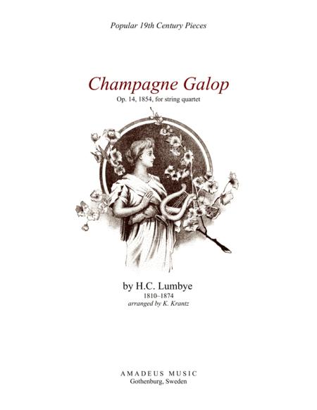 Free Sheet Music Champagne Galop For String Quartet G Major