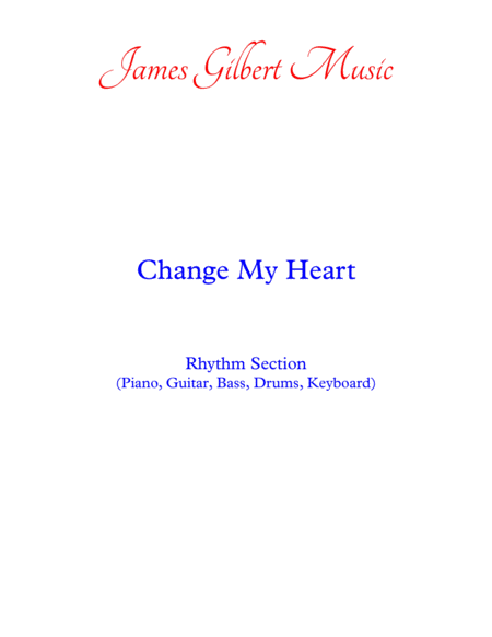 Change My Heart Sheet Music