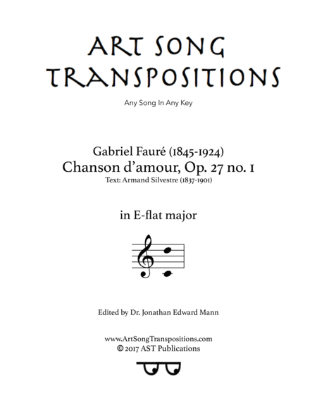 Free Sheet Music Chanson D Amour Op 27 No 1 E Flat Major