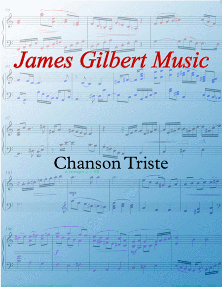 Free Sheet Music Chanson Triste