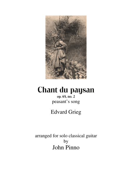 Chant Du Paysan Peasants Song For Solo Classical Guitar Sheet Music