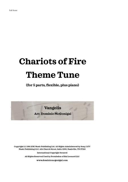 Free Sheet Music Chariots Of Fire 5 Parts Flexible Pf