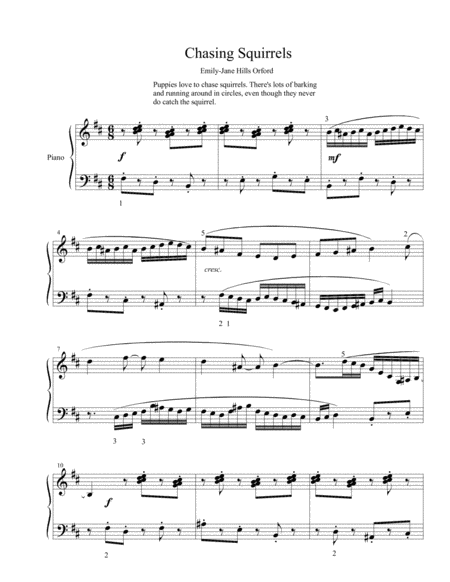 Free Sheet Music Chasing Squirrels