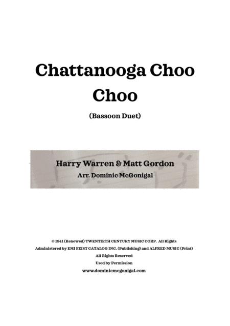 Chattanooga Choo Choo Bassoon Duet Sheet Music