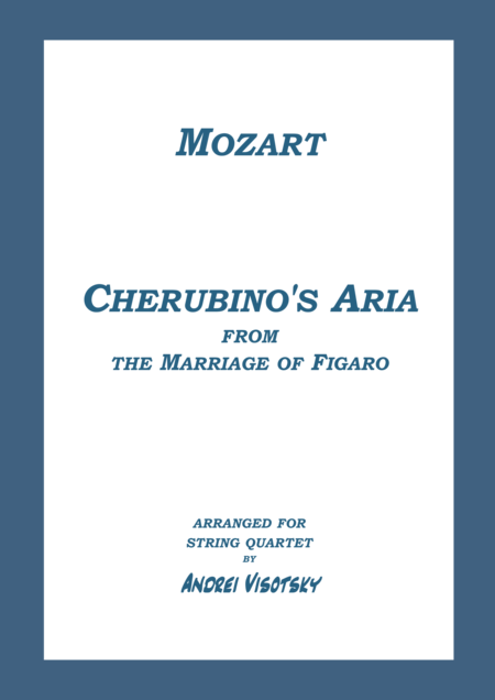 Cherubinos Aria Voi Che Sapete Sheet Music