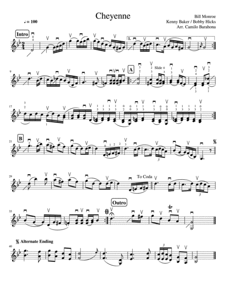 Free Sheet Music Cheyenne