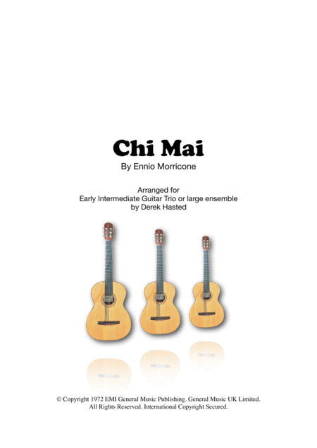 Chi Mai Easy Guitar Trio Sheet Music