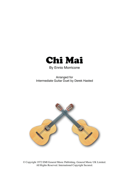 Chi Mai Intermediate Guitar Duet Sheet Music