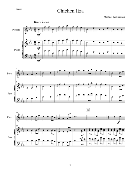 Free Sheet Music Chichen Itza