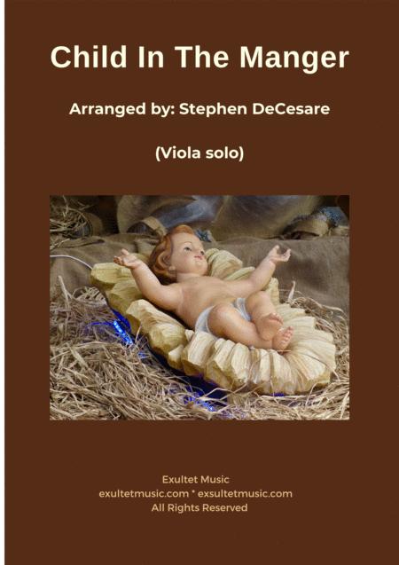 Free Sheet Music Child In The Manger Viola Solo And Piano