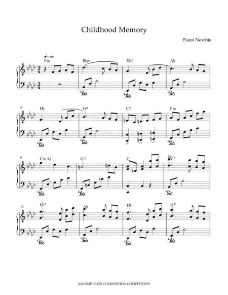 Childhood Memory F Minor Version Sheet Music