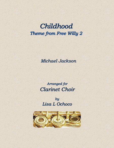 Free Sheet Music Childhood Theme From Free Willy 2 For Clarinet Choir