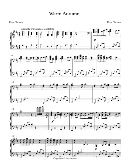 Free Sheet Music Children Of Autumn