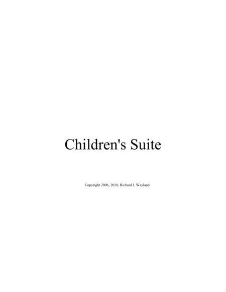 Free Sheet Music Childrens Suite