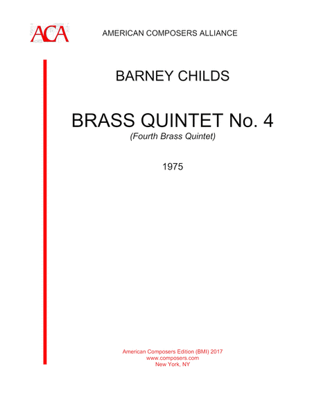 Free Sheet Music Childs Brass Quintet No 4