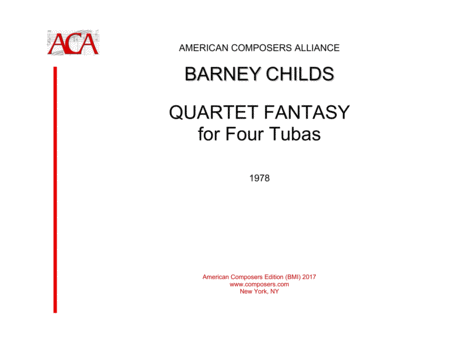 Childs Quartet Fantasy For Four Tubas Sheet Music