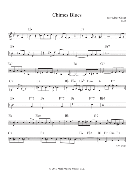 Chimes Blues Sheet Music