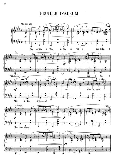 Free Sheet Music Chopin Album Leaf Moderato In E Major B 151