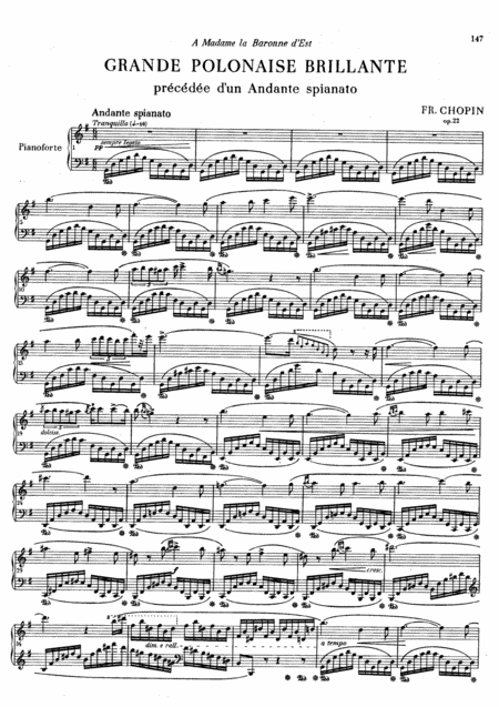 Chopin Andante Spianato And Grande Polonaise Brillante Op 22 Full Orchestra Sheet Music