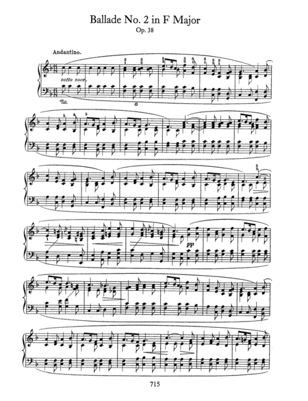 Free Sheet Music Chopin Ballade No 2 In F Major Op 38