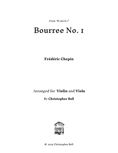 Free Sheet Music Chopin Bourre No 1 For Violin And Viola