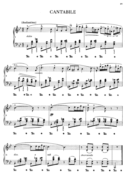 Chopin Cantabile In B Flat Major B 84 Sheet Music