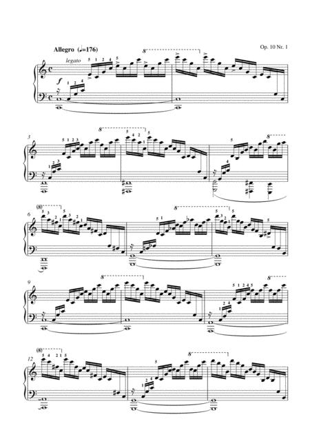 Chopin Etude C Major Op 10 No 1 Sheet Music