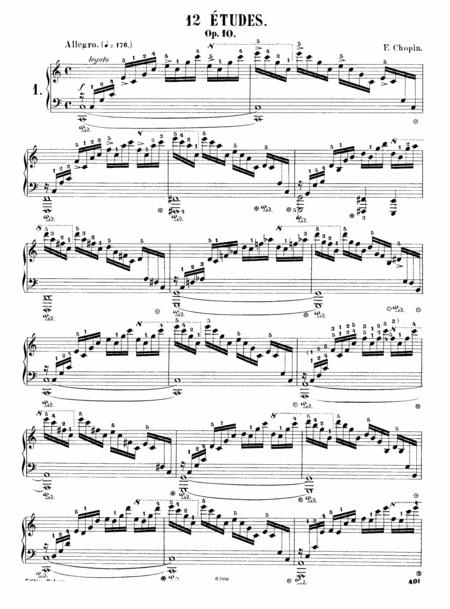 Chopin Etude In C Major Op 10 No 1 Original Complete Version Sheet Music