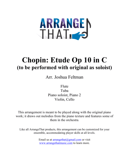 Free Sheet Music Chopin Etude Op 10 In C