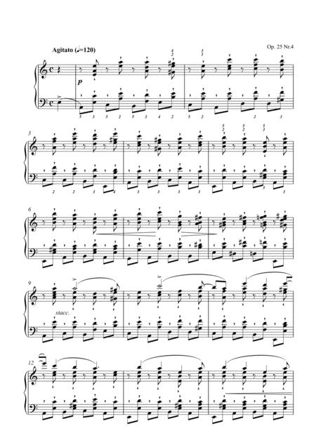 Free Sheet Music Chopin Etude Op 25 No 4