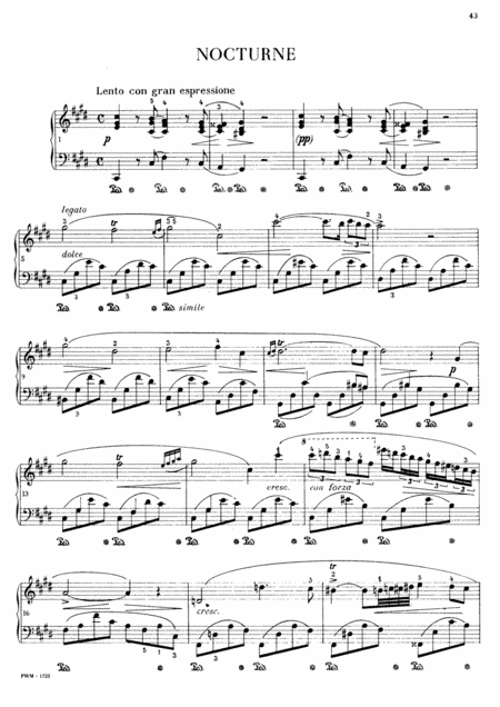 Chopin Nocturne In C Sharp Minor Op Posth Original Version Sheet Music