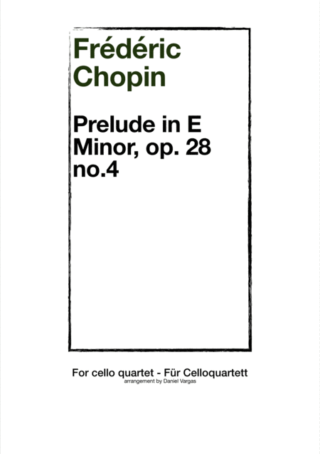 Chopin Prelude In E Minor Op 28 No 4 Sheet Music