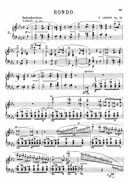 Chopin Rondo In Eb Major Op 16 Complete Version Sheet Music