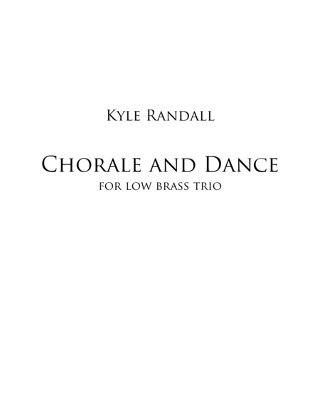 Free Sheet Music Chorale And Dance For Low Brass Trio