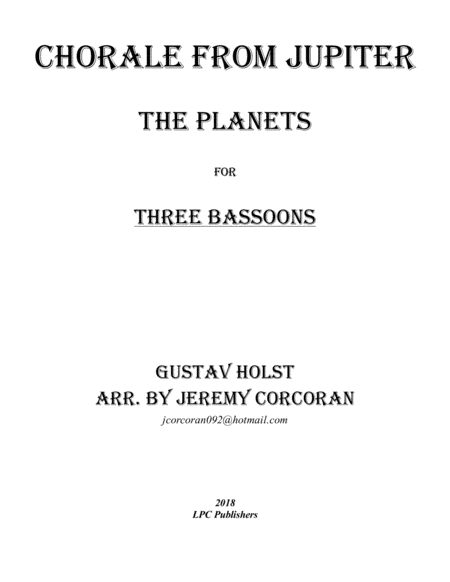 Chorale From Jupiter For Bassoon Trio Sheet Music