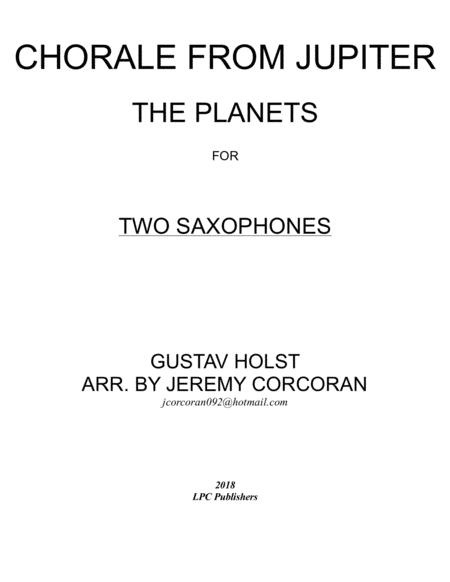 Chorale From Jupiter For Two Saxophones Sheet Music