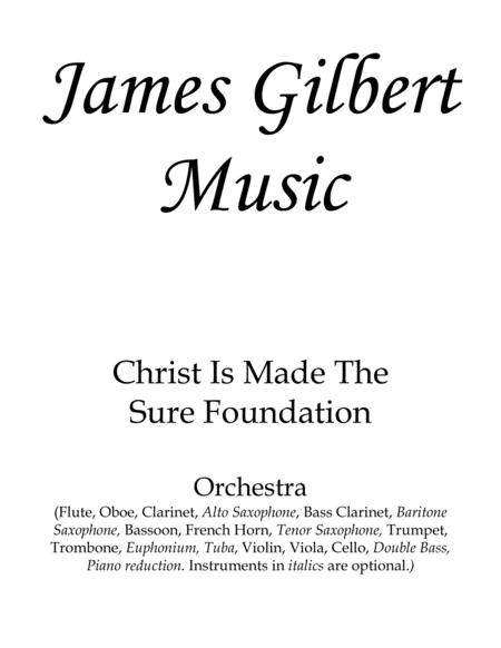 Christ Is Made The Sure Foundation Ie116 Sheet Music