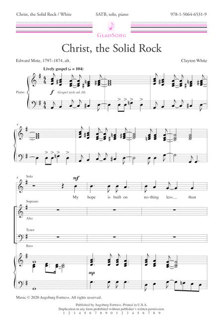 Free Sheet Music Christ The Solid Rock