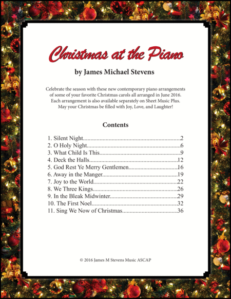 Free Sheet Music Christmas At The Piano