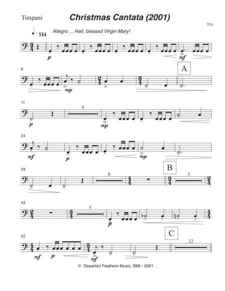 Christmas Cantata 2001 Timpani Part Sheet Music