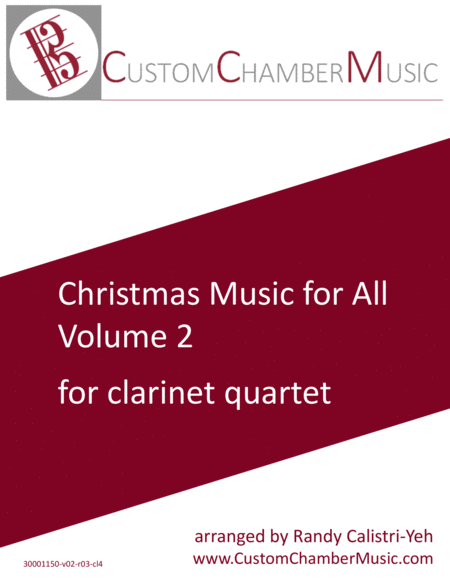 Free Sheet Music Christmas Carols For All Volume 2 For Clarinet Quartet