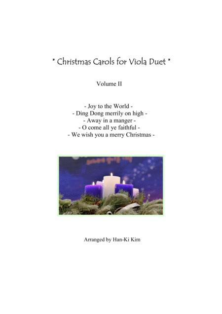 Free Sheet Music Christmas Carols For Viola Duet Vol Ii