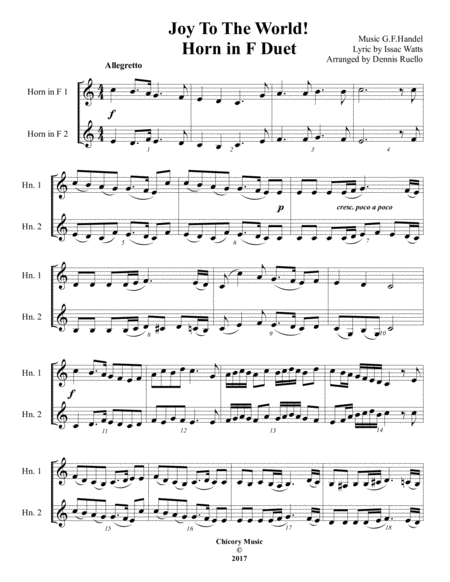 Christmas Duet Collection For Horn In F Sheet Music