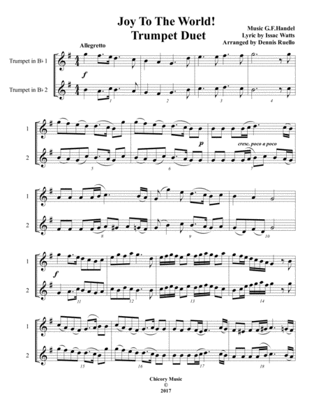 Christmas Duet Collection For Trumpet Sheet Music