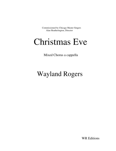 Free Sheet Music Christmas Eve