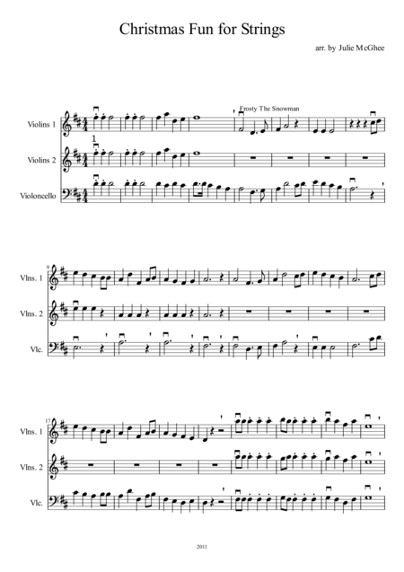 Free Sheet Music Christmas Fun For Strings